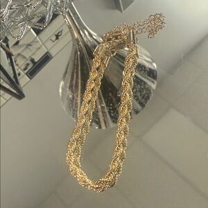 Elegant Gold Rope Chain Necklace